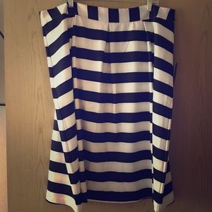 Eloquii black and white stripped skirt